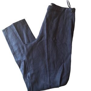 Outfit JP pure linen blue pants zip onside size 12